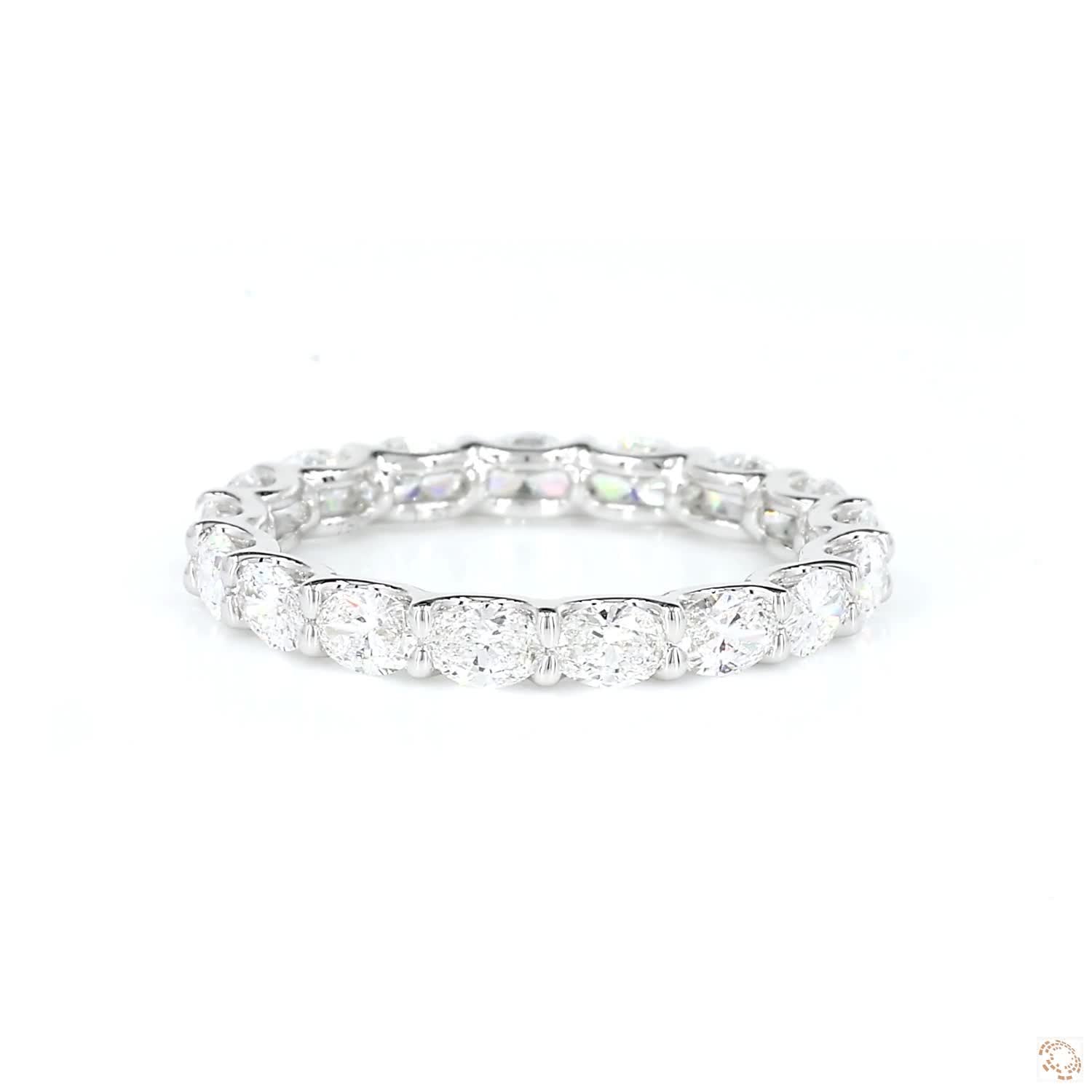 East West Oval Diamond Eternity Band (0.1 ct. per diamond)