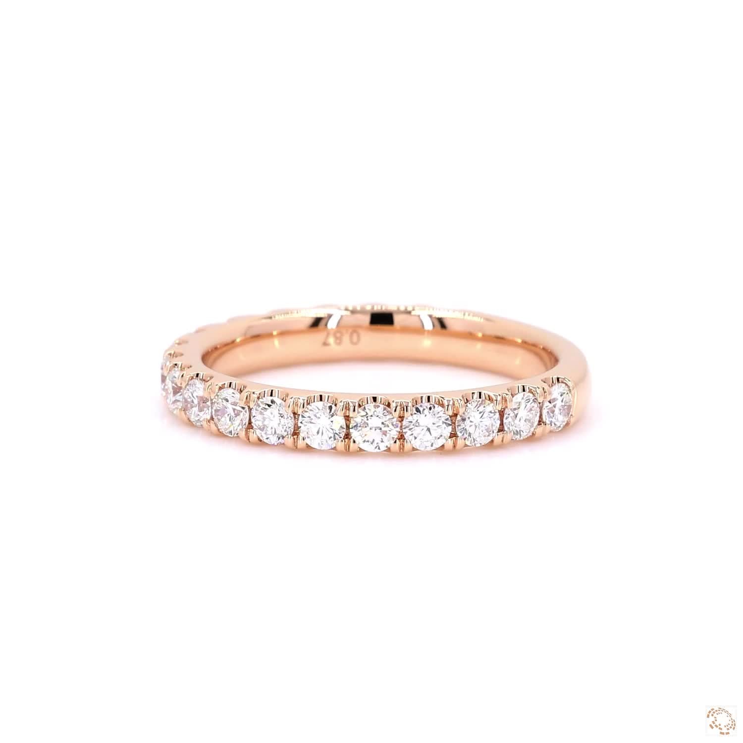 Low Setting Pave Lab Diamond Eternity Ring