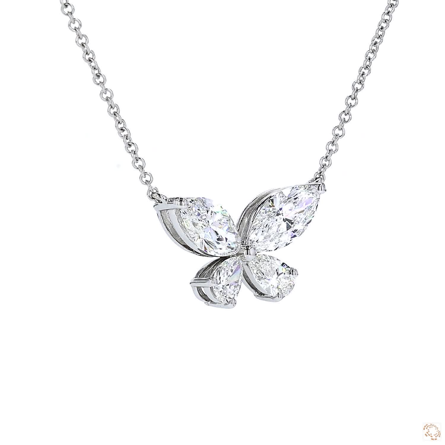 Butterfly Lab-Grown Diamond Pendant