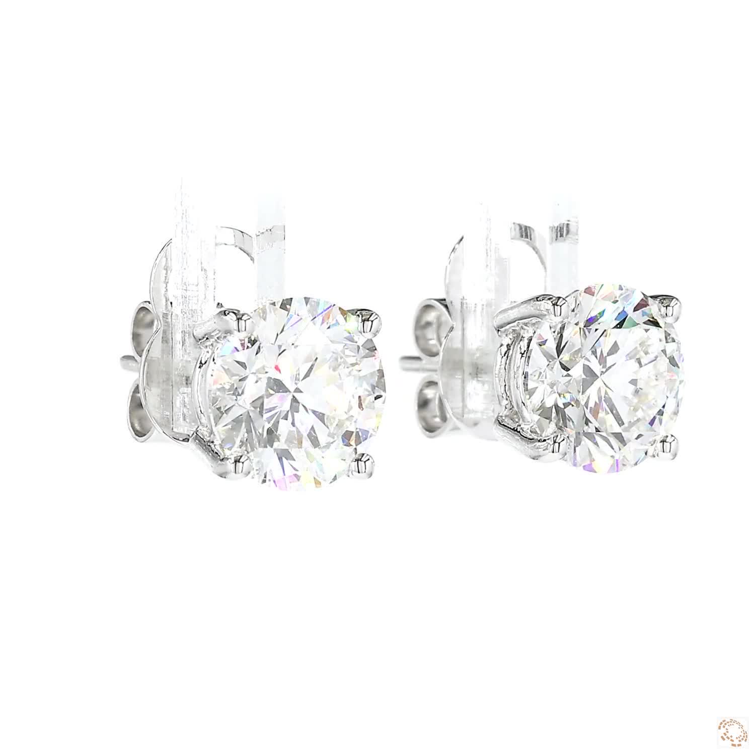 4-Prong Diamond Stud Earrings (2.5 ct. per diamond)