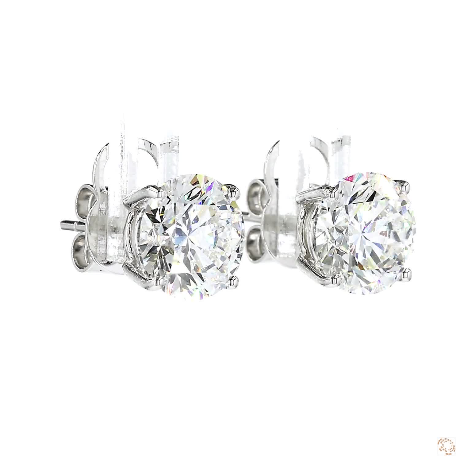 4-Prong Diamond Stud Earrings (3 ct. per diamond)