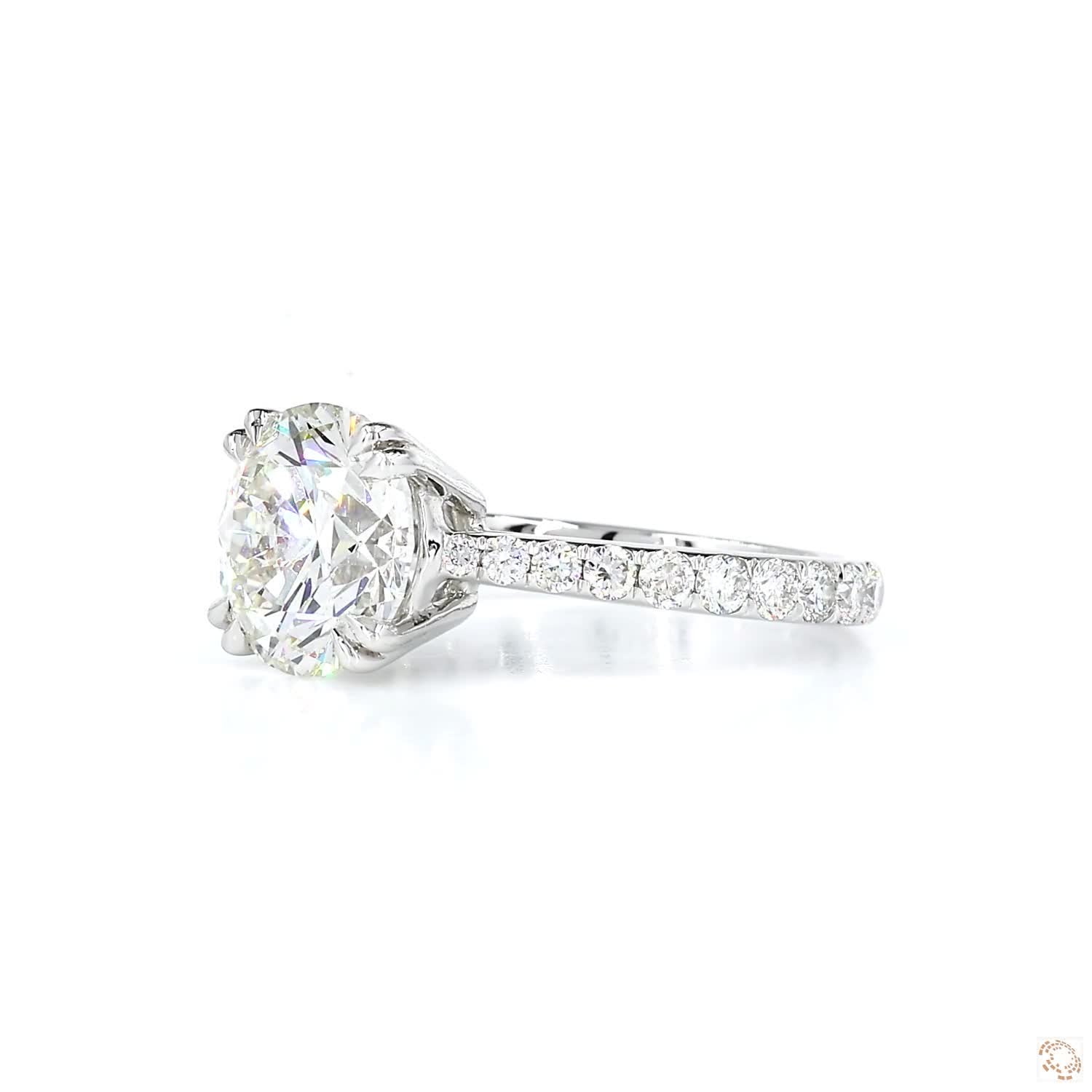 Double Prong Solitaire Diamond Engagement Ring