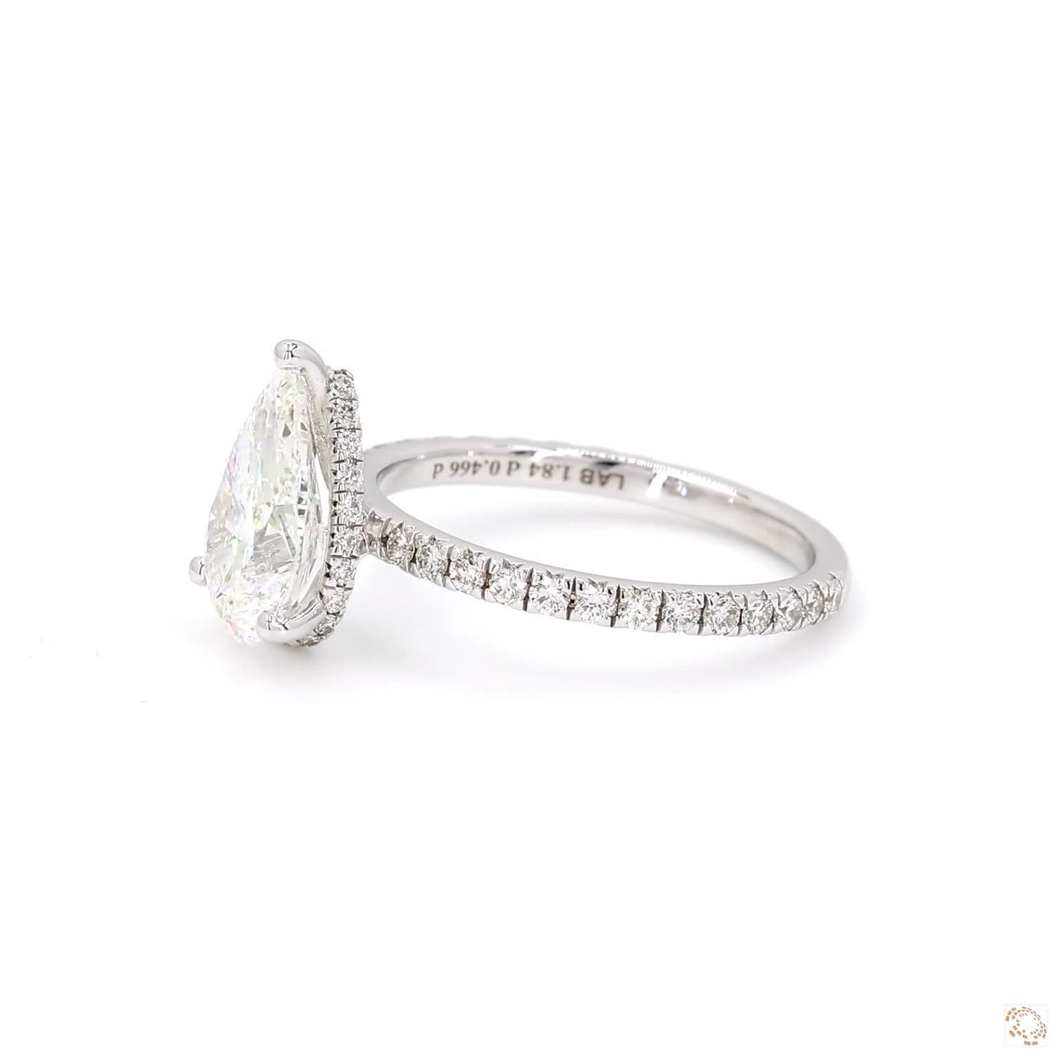 Pear Solitaire Diamond Engagement Ring