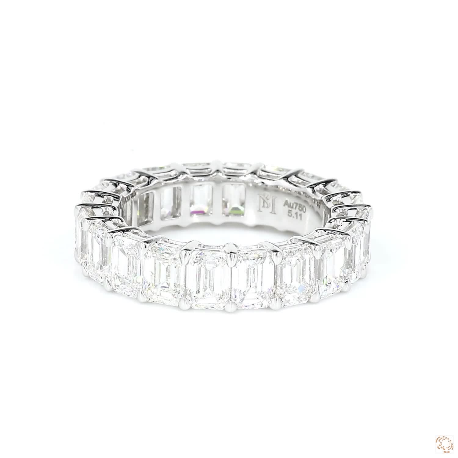 Emerald Shared Prong Eternity Diamond Band (0.25 ct per diamond)
