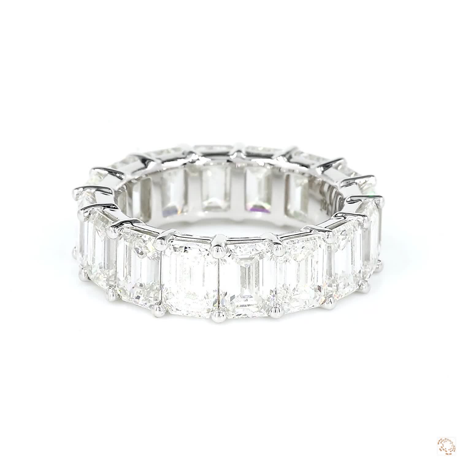 Emerald Shared Prong Eternity Diamond Band (0.50 ct per diamond)