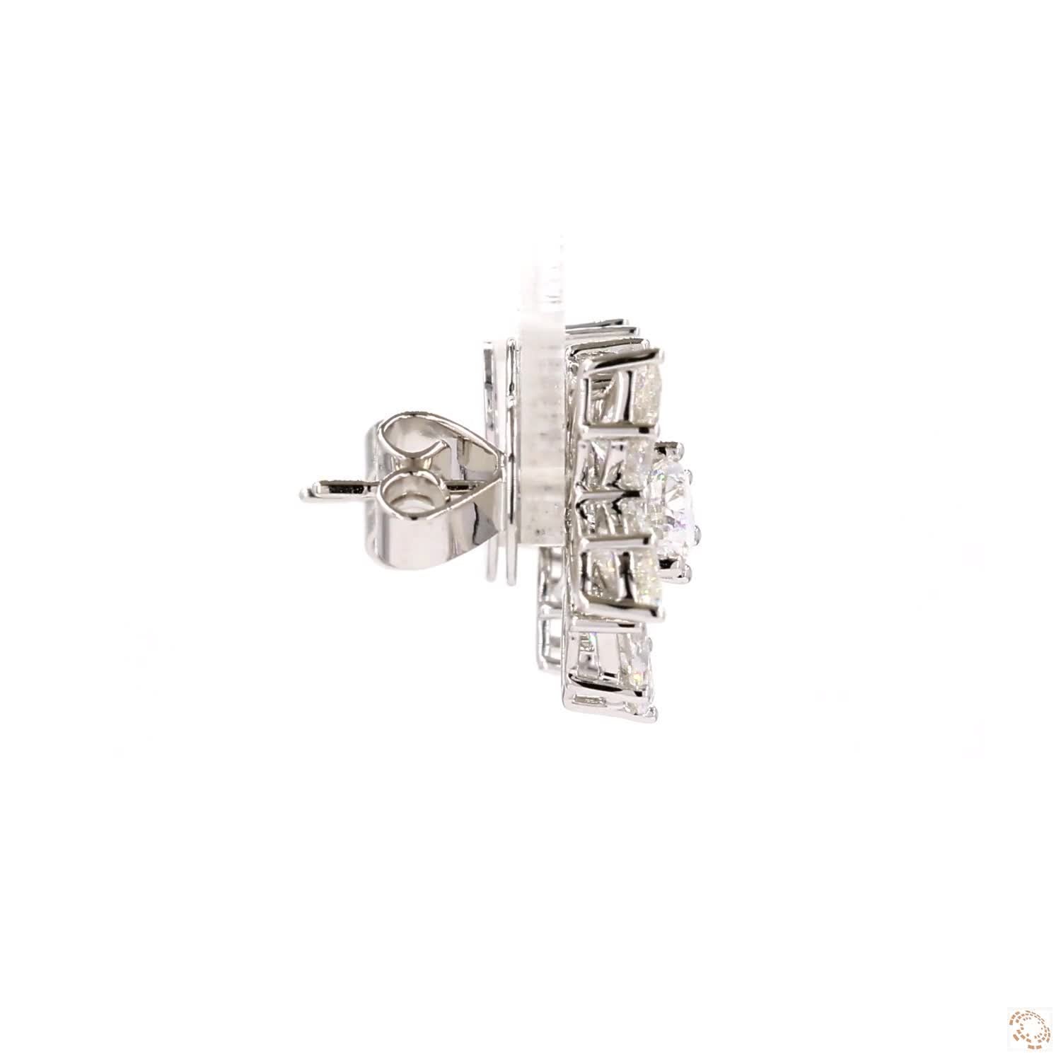 Pear Shaped Diamond Cluster Earrings (5.25 ct. tw.)