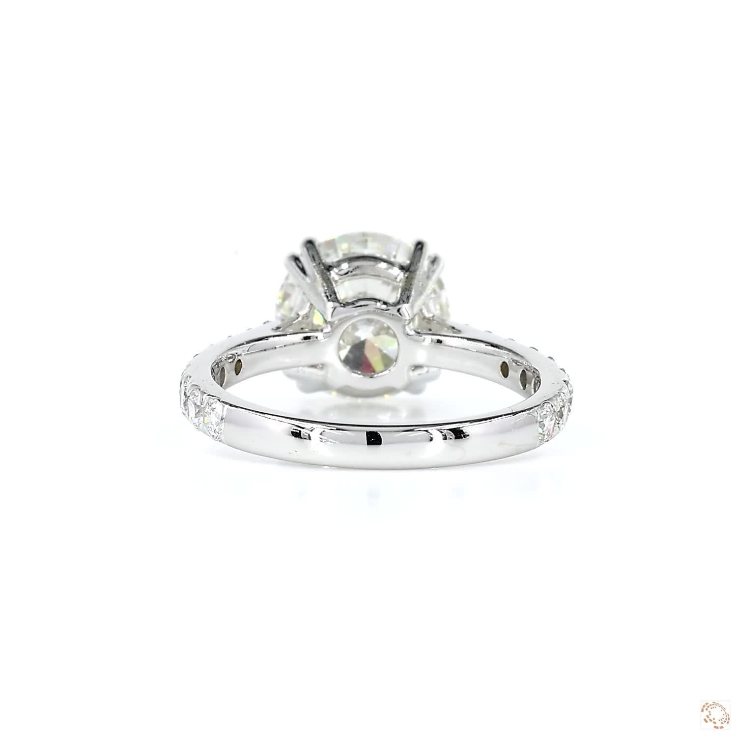 Double Prong Solitaire Diamond Engagement Ring