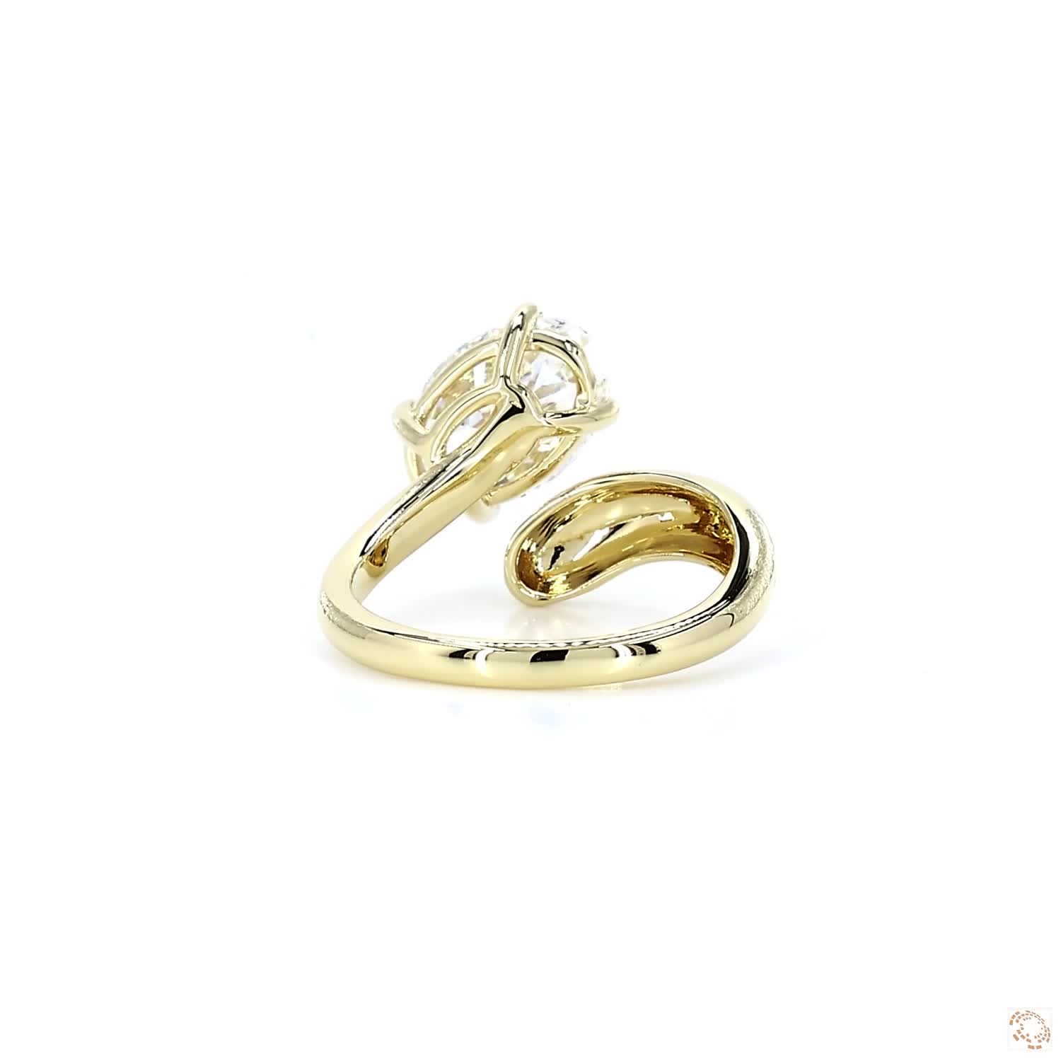 Twirl Oval Diamond Engagement Ring