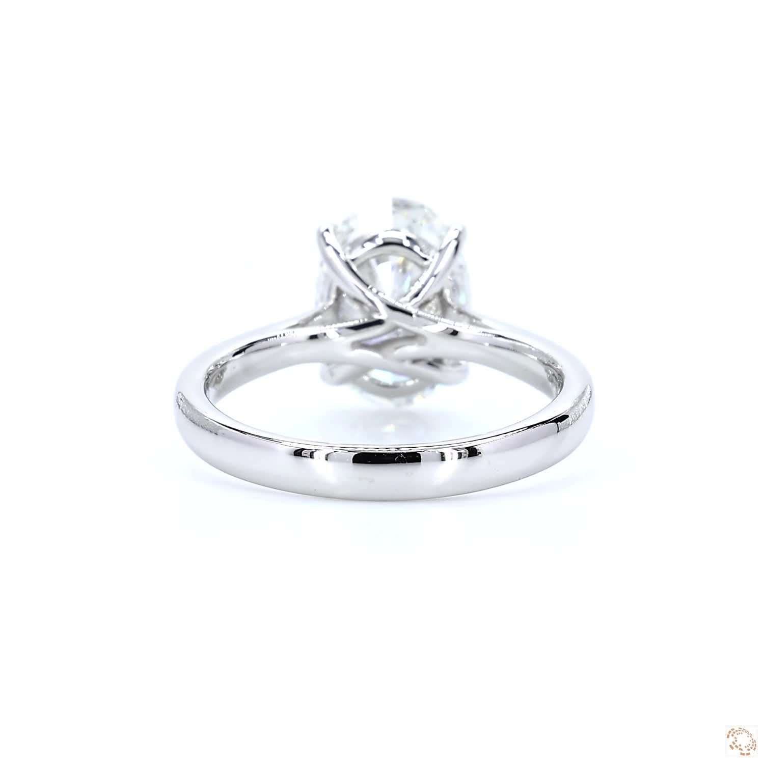Oval Solitaire Diamond Engagement Ring ( 2.5 ct )