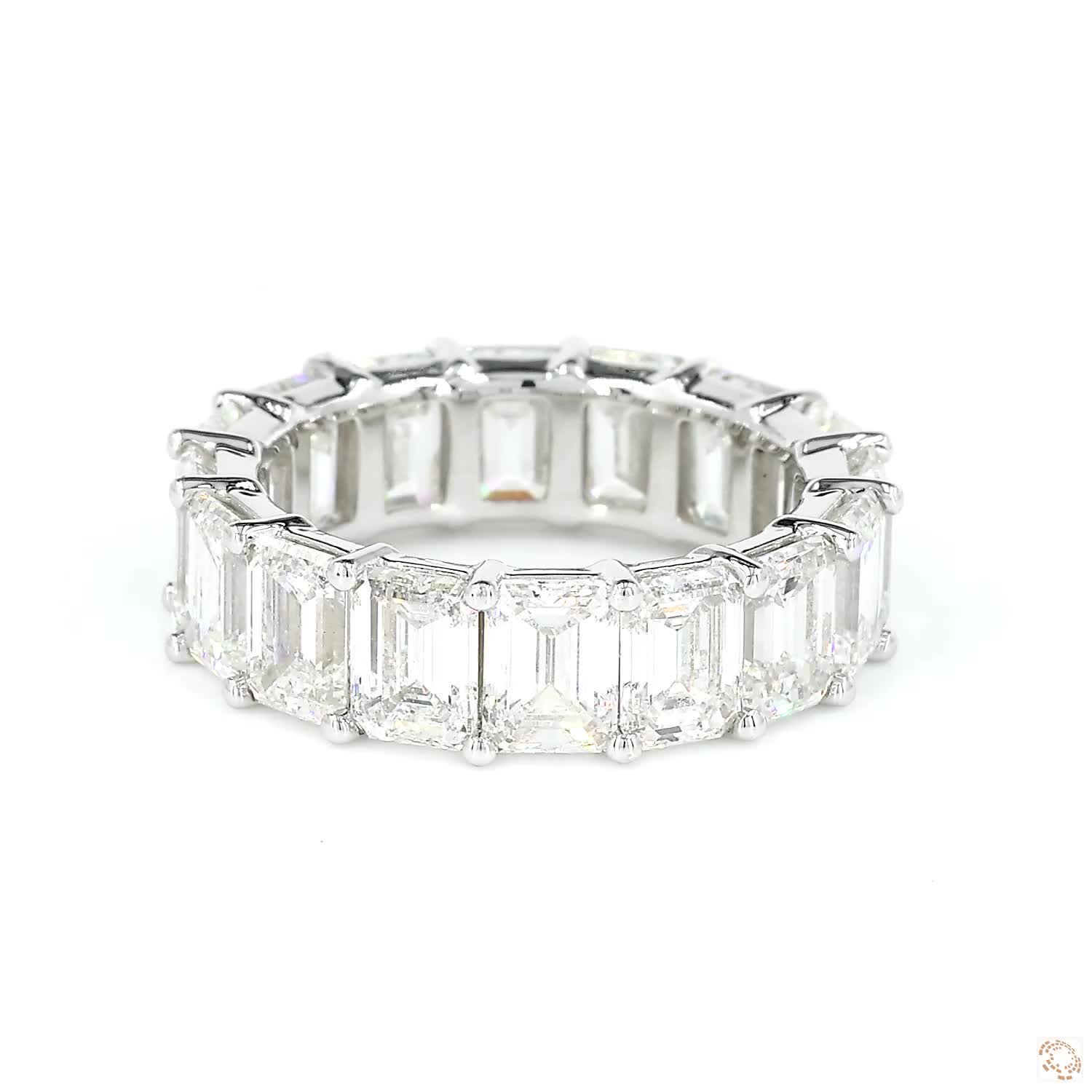 Emerald Shared Prong Eternity Diamond Band (0.50 ct per diamond)