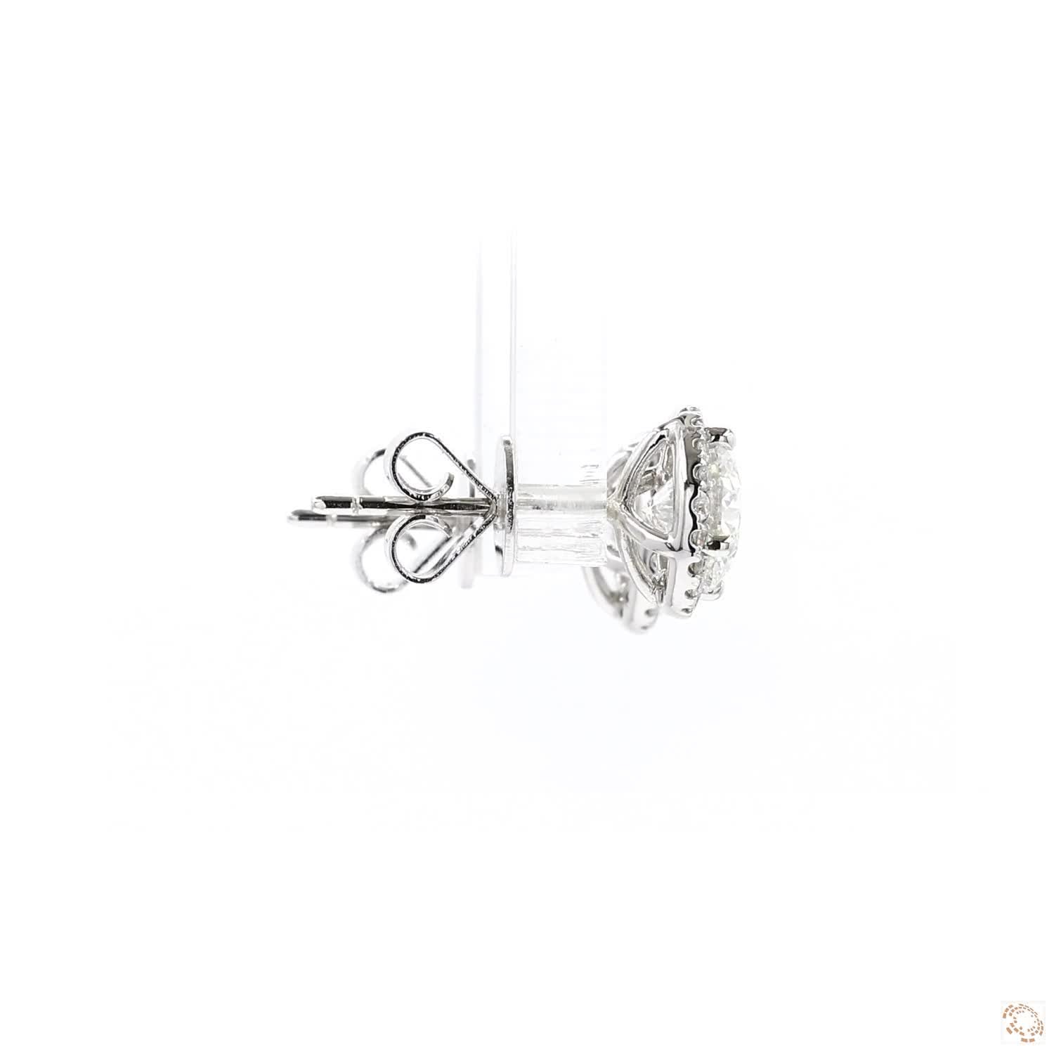 Diamond Stud Earrings with Halo (1 ct. per diamond)
